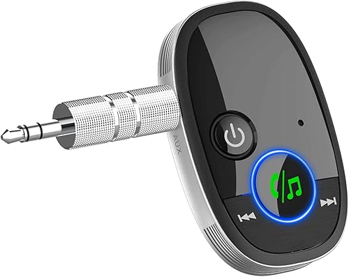 Adaptador AUX Bluetooth para automóvil, receptor Bluetooth 5.0 portátil para cocheestéreo domésticoauriculares con cable, transmisión de música,