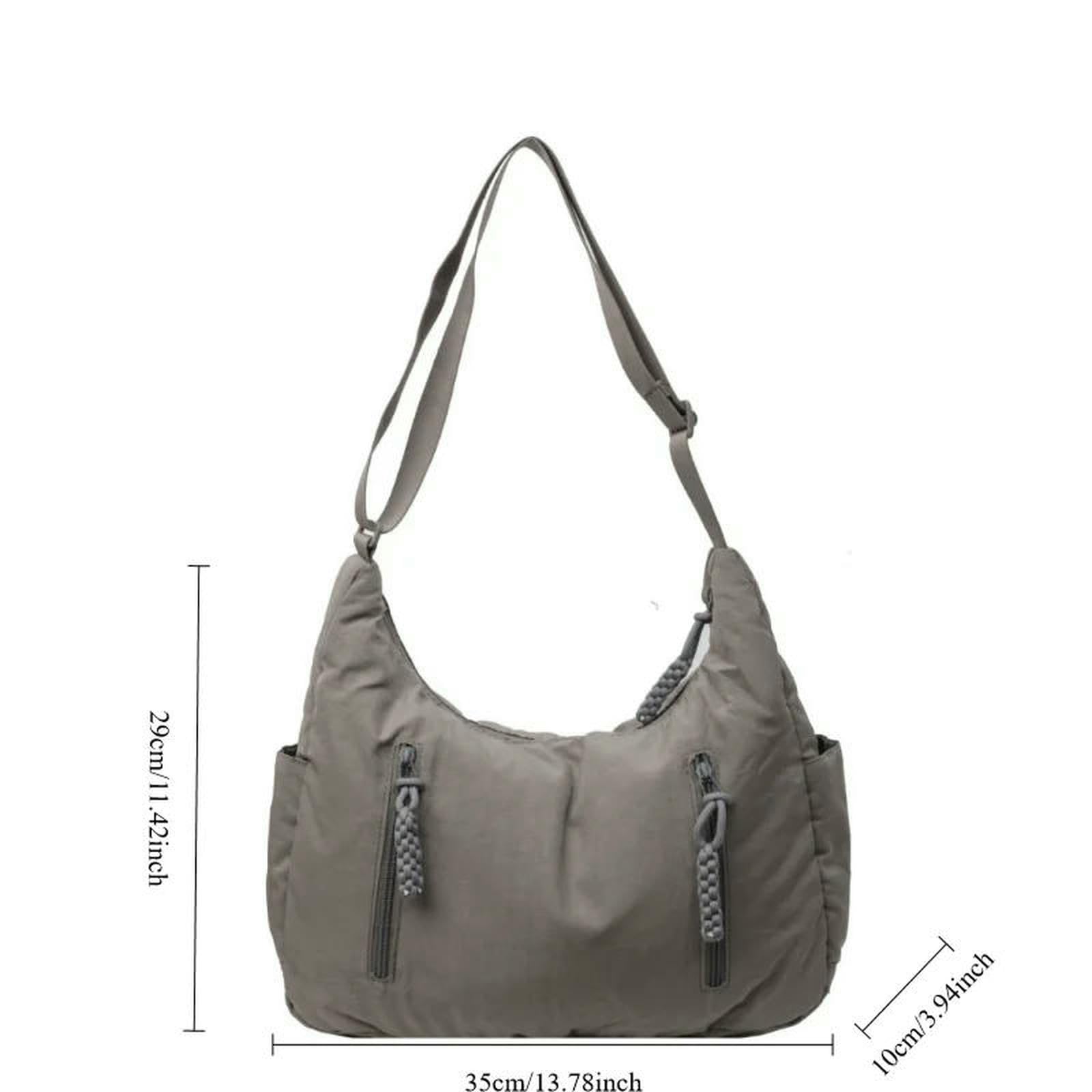 Borsa A Tracolla Spalla delle Donne Estive Fashion Lightweight Versatile Travel Crossbody Bag Commuter Nylon di Grande capacità-Beige