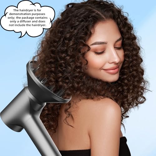 Image of Magnetic Hair Dryer Diffuser for KARFUN, for Curly & Wavy Natural Hair | 360 Magnetic Diffuser Attachment for KARFUN Hair Dryer, for Curly & Natural Wavy Hair, Quick Curl Styling Accessory, Gray