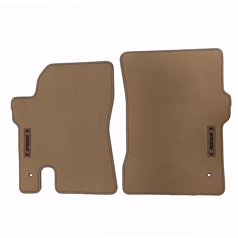 Car Lux AR07151- Alfombras Alfombrillas de moqueta Premium Velour en Color Beige con Logo a Medida para Rodius a Partir de 2005