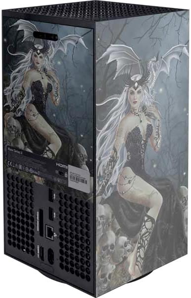 Skinit Decal Gaming Skin Compatible with Xbox Series X Console - Officially Licensed Gothic Queen with Silver Dragon by Nene Thomas Design