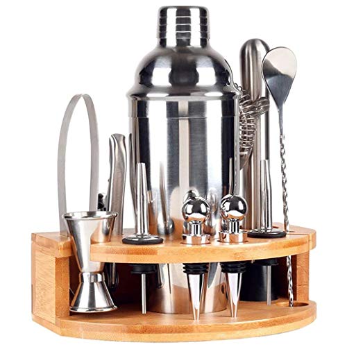 Set de coctelera de acero inoxidable con 12 piezas miniatura 1