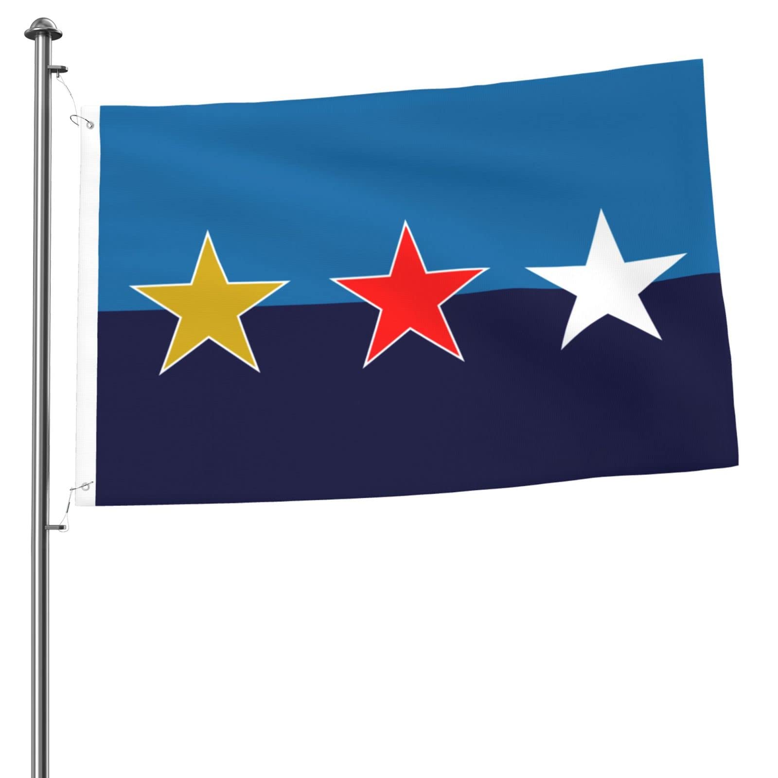 LICHEES Double-sided Print Ryukyu independence flag Flags 2x3 Ft Banner Polyester Durable Flag Yard Outdoor Decoration 2by3 Flags