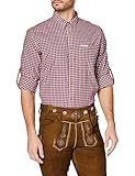 Langarm Stockerpoint Herren Campos3 Trachtenhemd, Rot (Bordeaux), L EU