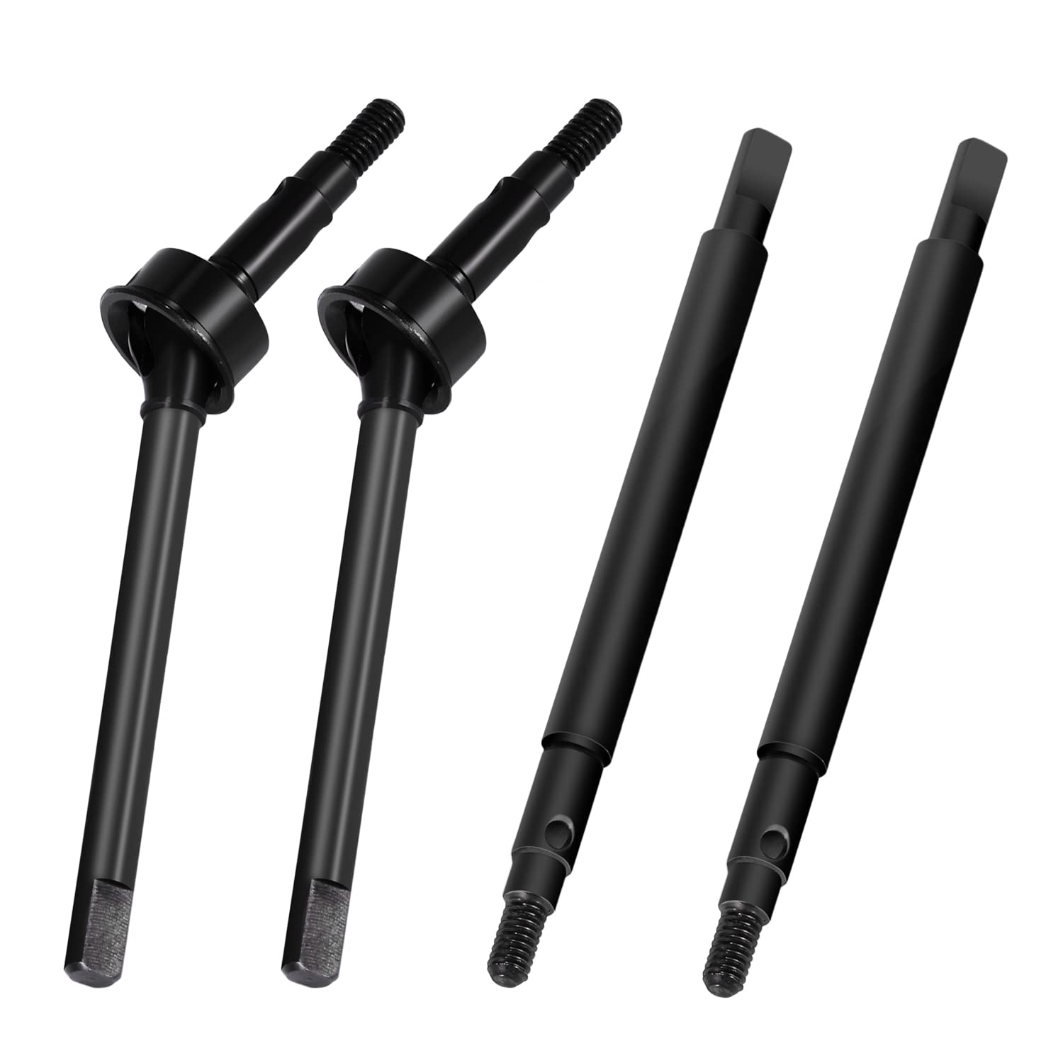 Shaluoman Upgrade Parts for 1/18 TRX4M, Steel Axle Drive Shafts Dogbone Front & Rear CVD Drive Shafts Black for RC Car Vehicle Truck Crawler Upgrade Parts Accessories