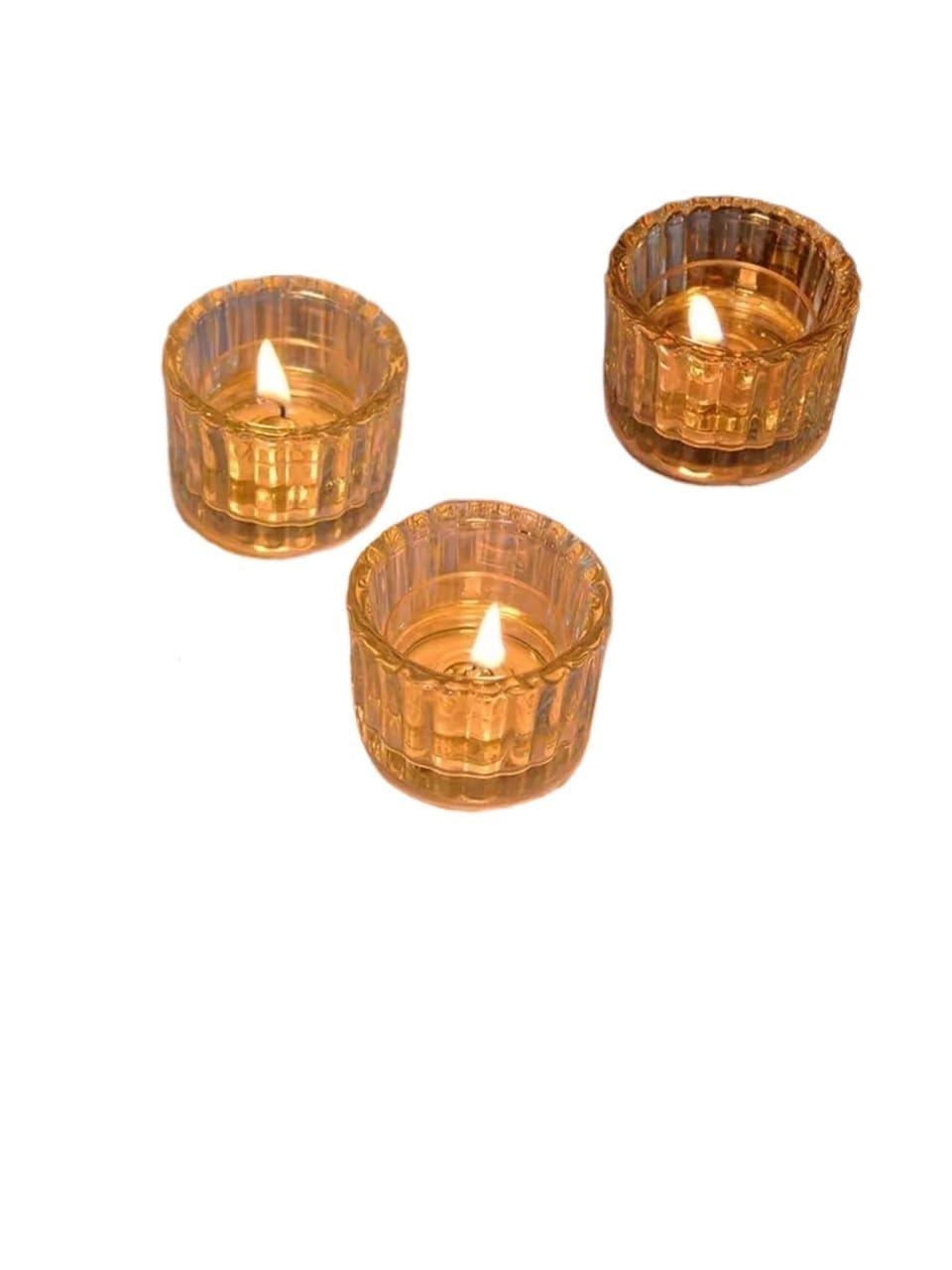 Bougeoir chauffe-plat en verre transparent pour centre de table