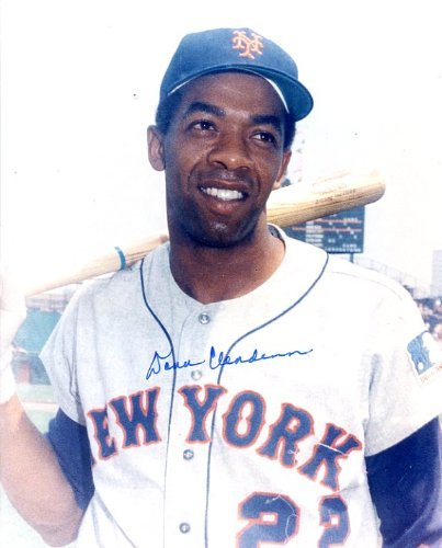 Donn Clendenon (Dec. 2005) Autographed/ Original Signed 8x10 Color Photo Showing Him with the New York Mets - He was a Member of the 1969 World Champion Mets