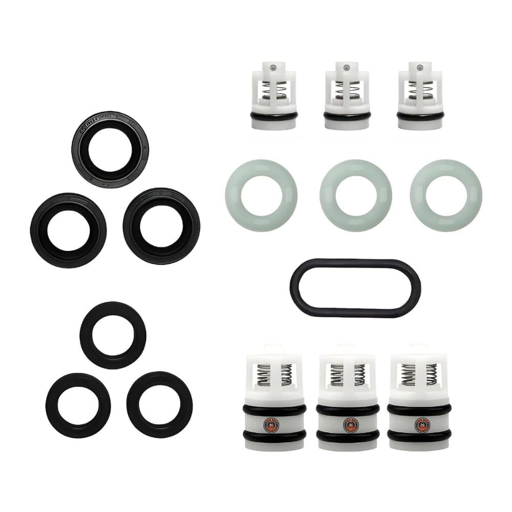 Hydro Pressure Washer Pump Seal Kit | Complete Repair Kit with Oil Seals, O-Rings, Check Valves & Gaskets | Heavy Duty Replacement Parts for High Pressure Washer-image-1