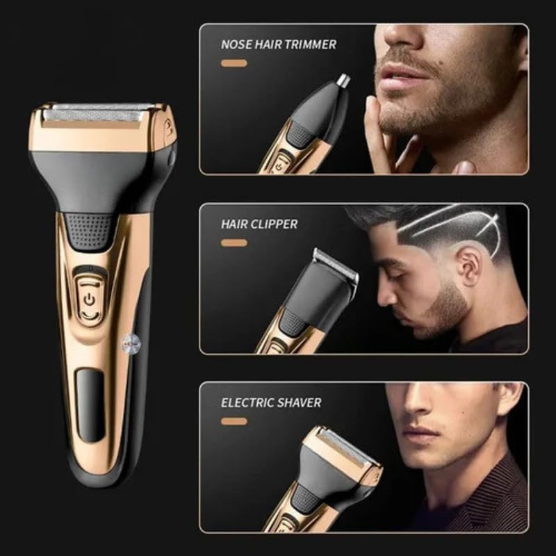 Image of Drumstone [𝐎𝐍 𝐎𝐅𝐅𝐄𝐑 𝟏𝟓 𝐘𝐄𝐀𝐑𝐒 𝐖𝐀𝐑𝐑𝐀𝐍𝐓𝐘] 3-in-1 Professional Waterproof Wireless Electric Shaver, Beard, Hair, and Body Grooming, Precision and Comfort for All Your Grooming Needs