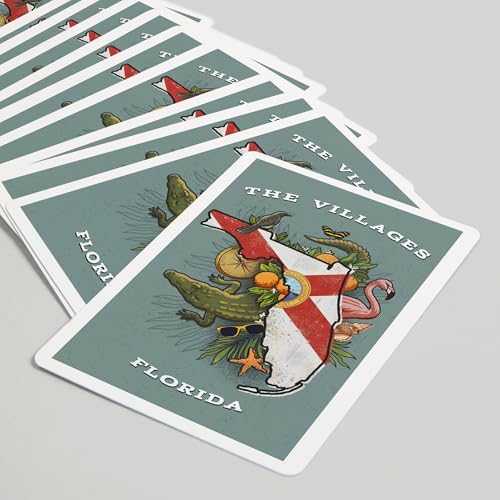 Baraja de Poker The Villages Florida 52 Cartas miniatura 5