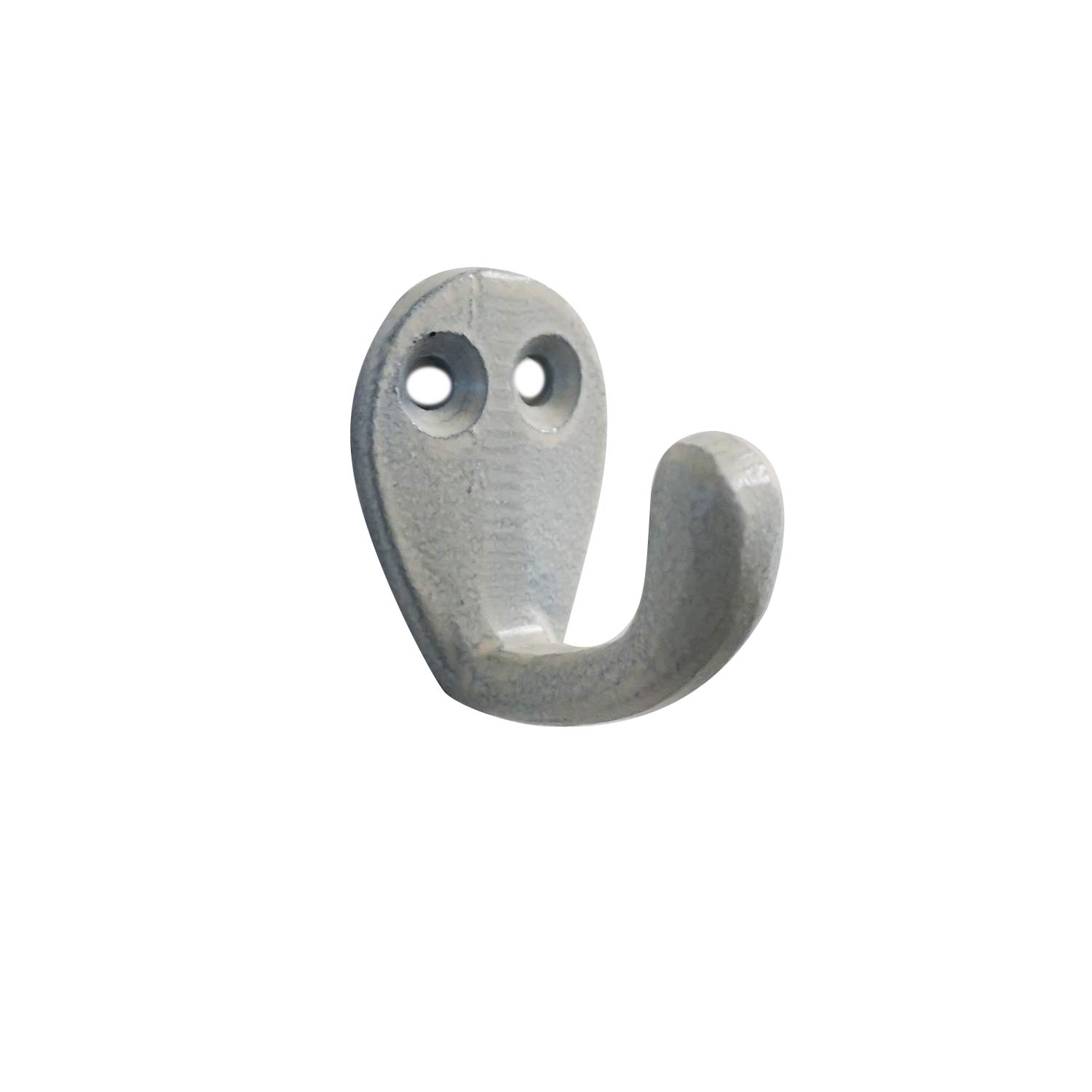 NACH Mini Single Hook - Heavy-Duty Cast Iron Wall Hooks - Decorative Hooks for Hanging - Easy-to-Install Key Holder, Towel Holder, Umbrella Holder, Hat Holder - 24 Count, Antique White, JS-90-6320AW