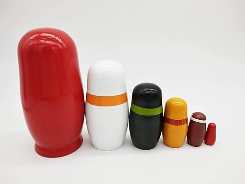 Miniatura 6 de Lorveelo Muñecos anidables de Papá Noel, muñeco de nieve de Navidad Matryoshka, muñecas de madera hechas a mano para niños, decoración de cumpleaños