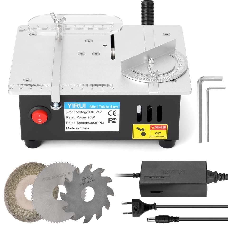 Mini sierra de mesa multifuncional T30, sierras eléctricas de escritorio, herramienta de corte DIY for el hogar pequeño, máquina cortadora de torno de banco for carpintería,Amplia gama de aplicacione
