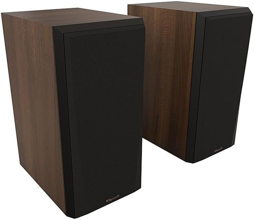 Pair of Klipsch Reference Premiere RP-500M II Walnut Bookshelf Speakers