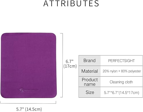 Miniatura 7 de PERFECTSIGHT Paños de limpieza de microfibra para electrónica 4 unidades Limpia lentes, gafas, pantallas, cámaras, teléfono celular, lentes,