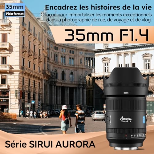 Image of SIRUI Aurora 35mm F1.4 Full Frame Auto Focus Lens, Wide Angle Prime Lens for X Mount Cameras, Black