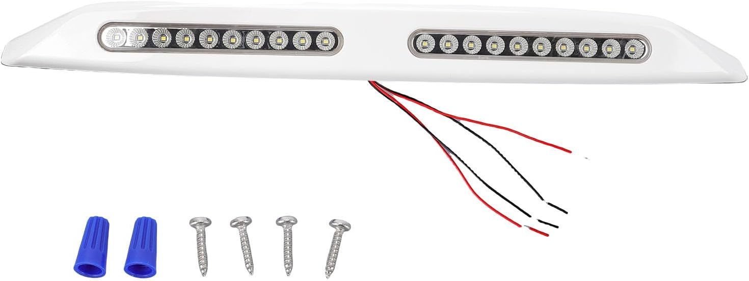 KIMISS RV LED Awning Porch Light 22 Inch 700Lm IP67 Bright Exterior Lighting for RVs Boats Yachts Tractors White Acrylic Material Easy Installation