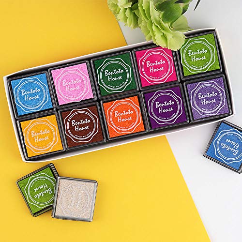 image for Dizdkizd Finger Craft Ink Pads, 20 Colors Craft Ink Pads for Rubber St