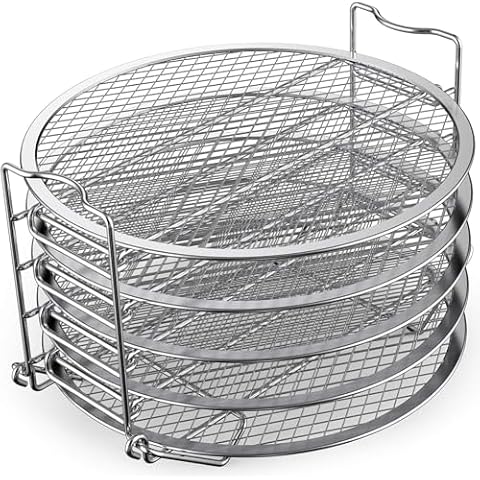 SICHEER Dehydrator Rack Stainless Steel Stand Accessories Compatible with Ninja Air Fryer 5.5QT Compatible with Ninja AF161 Max XL Air Fryer Cover