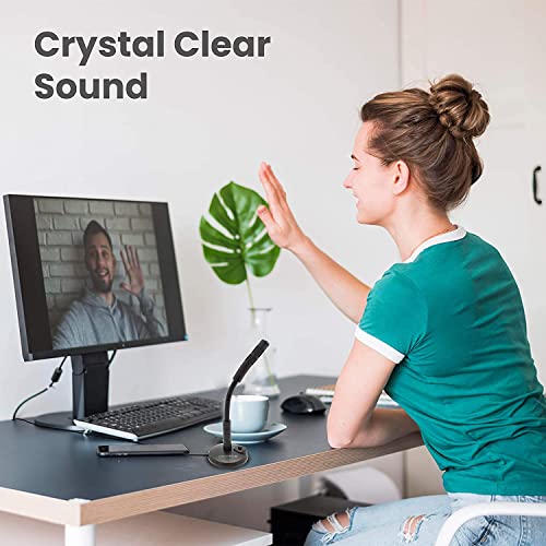 Image of (Refurbished) Zebronics ZEB-SM600 PRO Omnidirectional Desktop Microphone, 3.5mm Connector, Flexible Design, 2 Meter Braided Cable, mic ON Off Option, Clear Audio Recording and Plug Play Usage