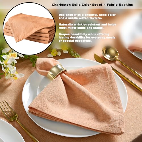 Servilletas de tela Home Bargains Plus Kankambram Orange x4 miniatura 4