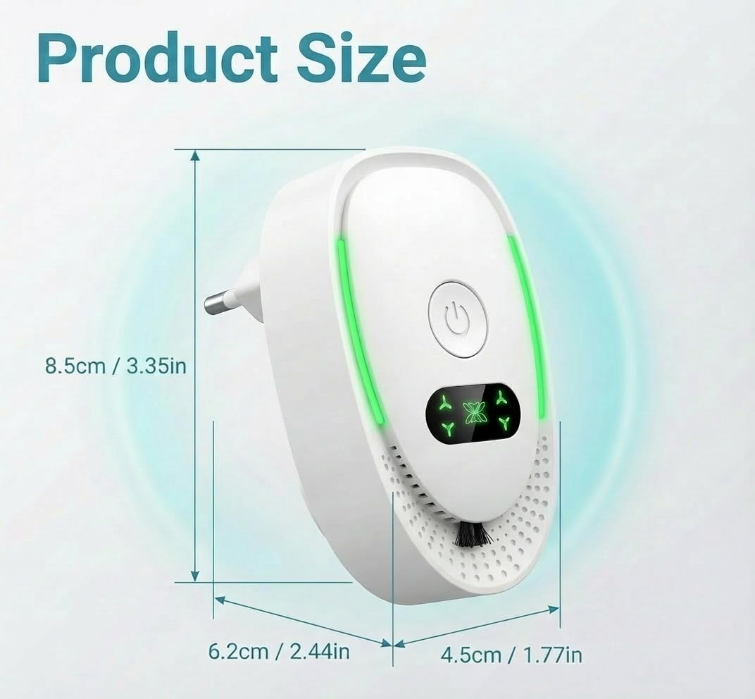 Purificador de Aire Plug in Purificador de Aire de Iones Negativos Mini Air Purifier con España LED sin Filtro para Dormitorio, Oficina y Sala de Mascotas, Funcionamiento Silencioso y Bajo Consumo