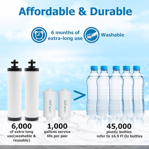 Image of Ceramic Water Filter Replacement for Berkey BB9-2 & PF-2 Fluoride Filters