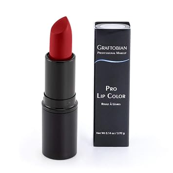 Graftobian Professional Color Lipstick - Ultra Long-Wearing, Comfortable Texture, Full Range of HD Shades, For All Skin Tones and Undertones, Velvety Smooth Semi-Matte Finish, Red Hot