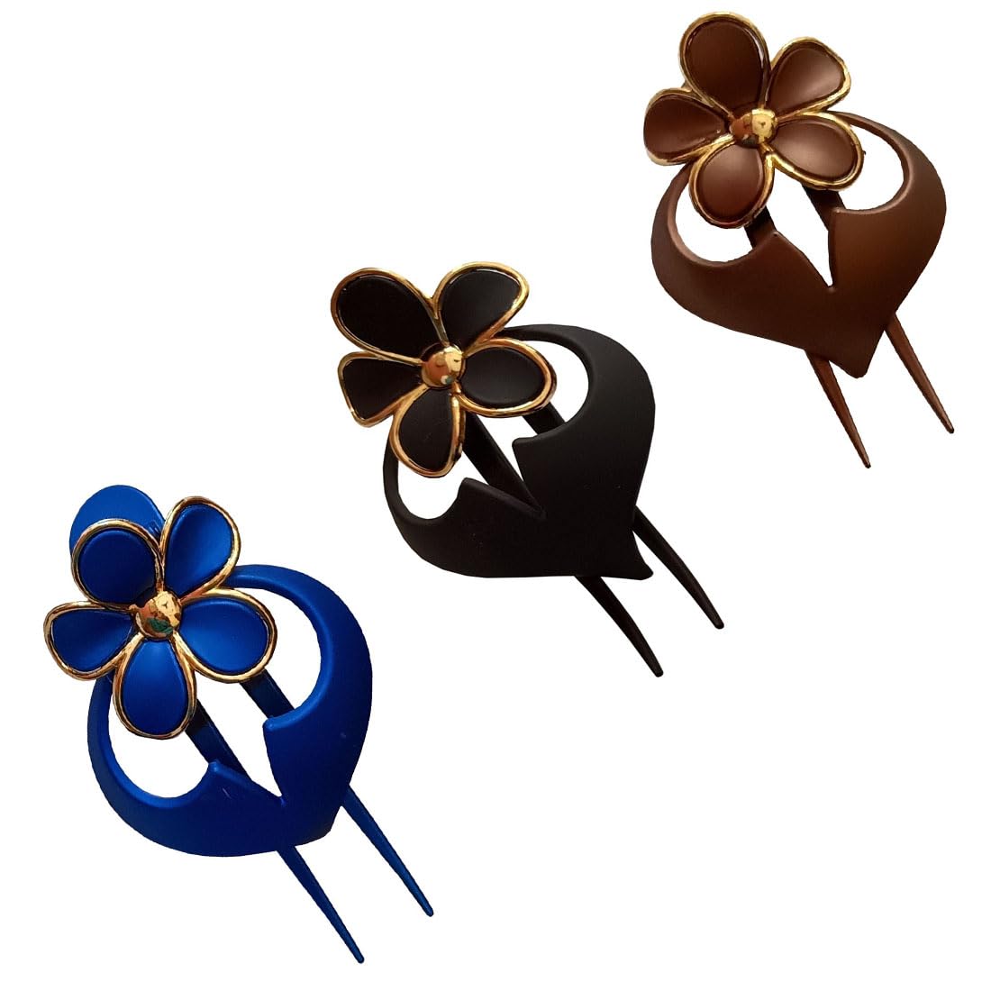 denicraas Fancy Multicolor Big Bun Clip Hair Clip For women Pack of 3-picture-19