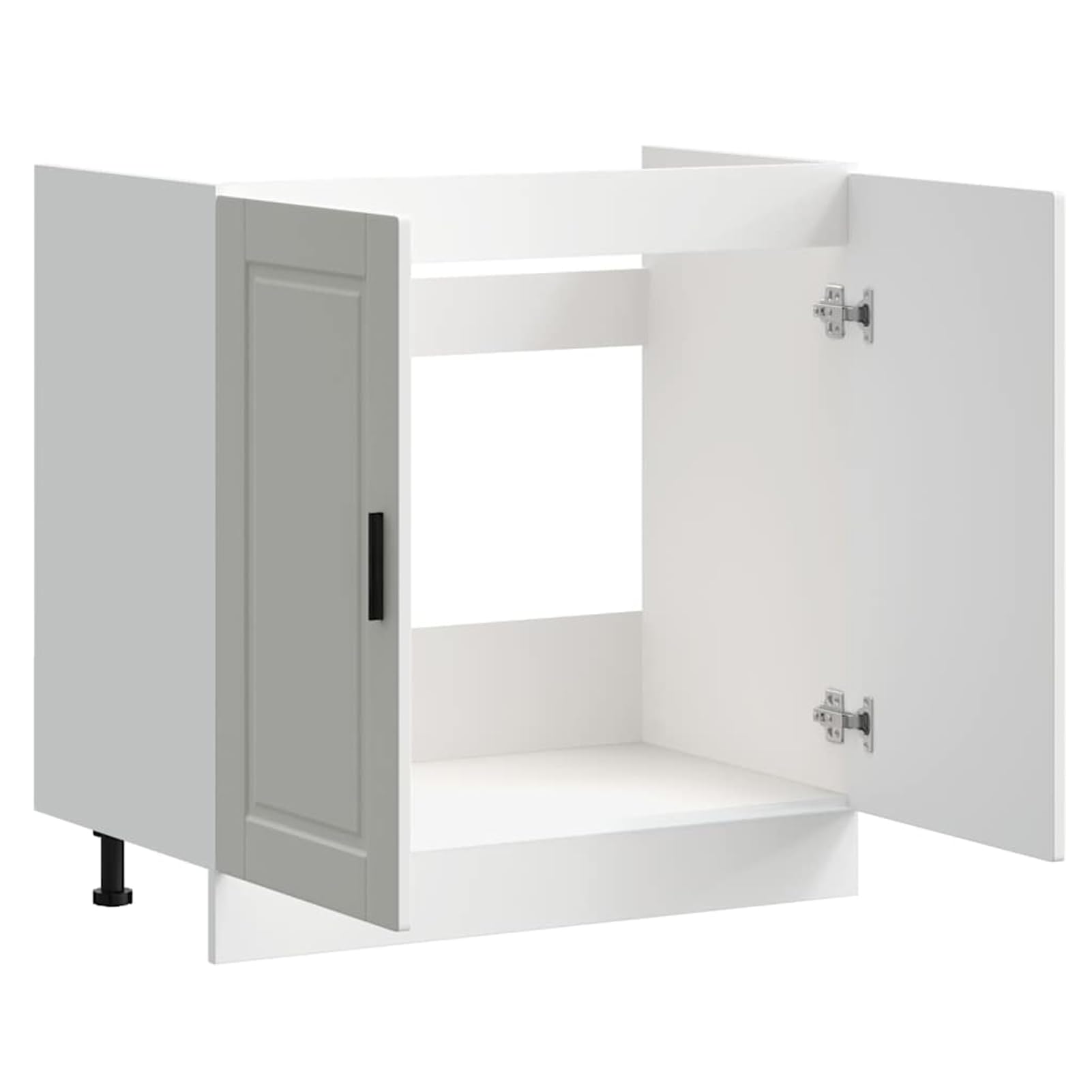 Homgoday Mueble bajo Fregadero Porto Blanco 80x46x81,5cm de Cocina sin Encimera - Madera diseñada para Lavabo