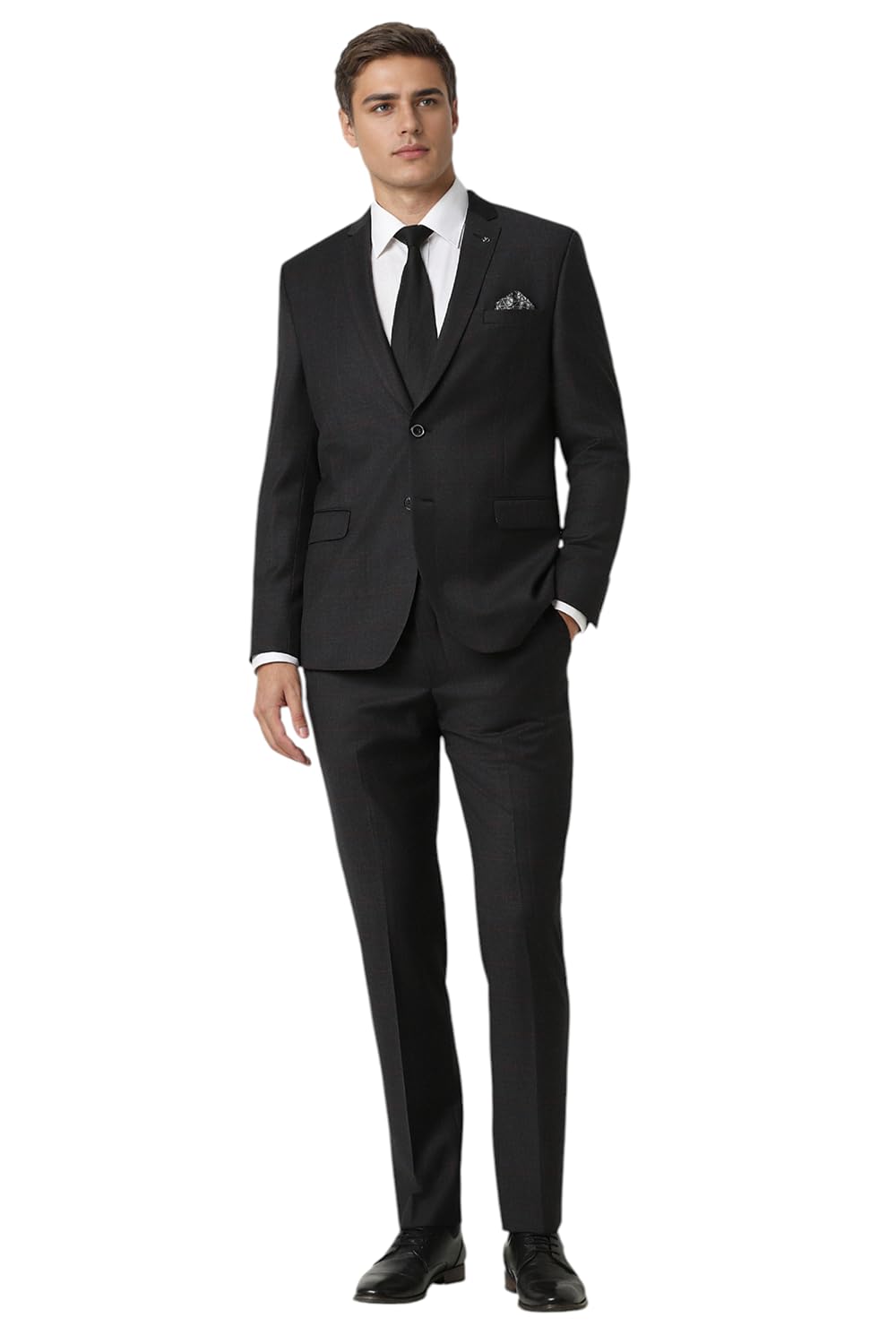 van heusen Men's Polyester Blend Two Piece Suit-Dress Set (VHSUDSLFP25859_Black-picture-18