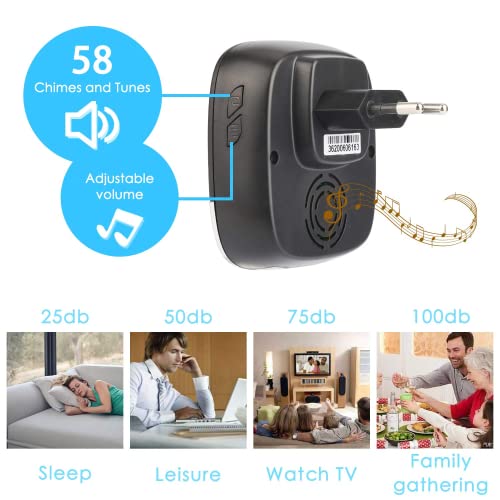 Campanello Senza Fili da Esterno, 300m Campanello