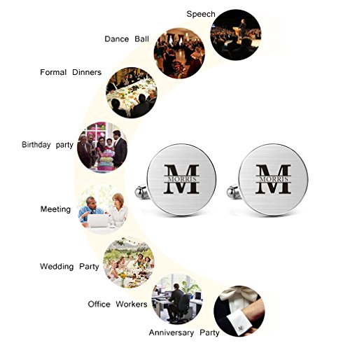 Mueeu Father Wedding Cufflinks Engraved Of All The Walks We Have Take This One Is My Favorite Round Cuff Link Tie Clip Tacks #TOP5