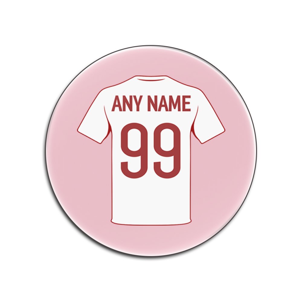Dessous de verre jersey blanc brillant rigides et personnalisables de forme ronde