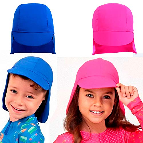 Boné infantil bebê criança proteção solar UV 50+ Passeio Sol Aloe Vera (P (6M - 2A), Rosa)