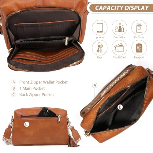 Womens Crossbody Purses,Vegan Leather Medium Cross Body Purses Bag for women,Crossbody Messenger Bag Built in Wallet3
