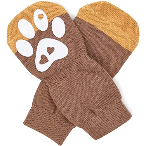 Zodaca 4 Pairs Slip Resistant Dog Socks, Warm Paw Protectors For Dogs, Grippy Doggie Booties For Slippery Hardwood, Linoleum, Tile, Laminate, Marble, And Polished And Waxed Floors (8 Pieces, Medium) #TOP2