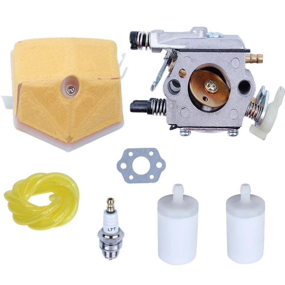 Línea de filtro de aire y combustible de carburador compatible con motosierra H 55 50 51 con junta de bujía 503281504 530717901