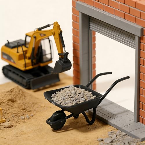 Modèle miniature 1:64 construction de route en résine solide avec ouvriers
