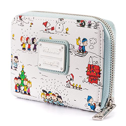 Loungefly Peanuts Happy Holidays All Over Print Zip around Wallet2