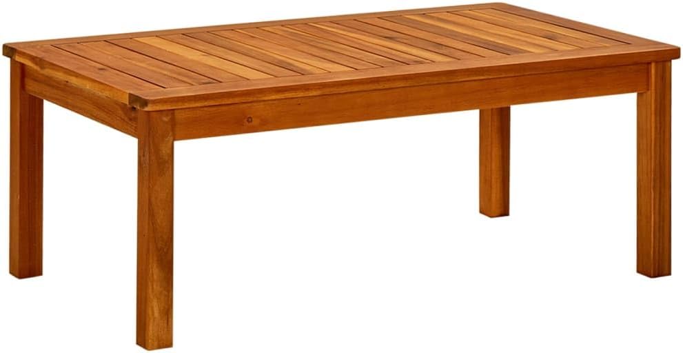 Patio Coffee Table,Outdoor Tables,Side Table,Dining Table,Garden Table,Lounge Table,Features Slatted Tabletop Design,for Living Room,Balcony,Garden,Porch,Deck,23.6"x23.6"x14.2" Solid Acacia Wood