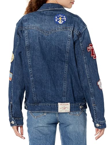 True Religion Women's Oversized Jimmy Jacket with Patches2