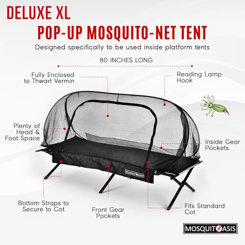 Image of Bigger, but just as Cool MosquitOasis XL Pop-Up Mosquito Net Tent for Summer Camps and Camping 80 inches Long