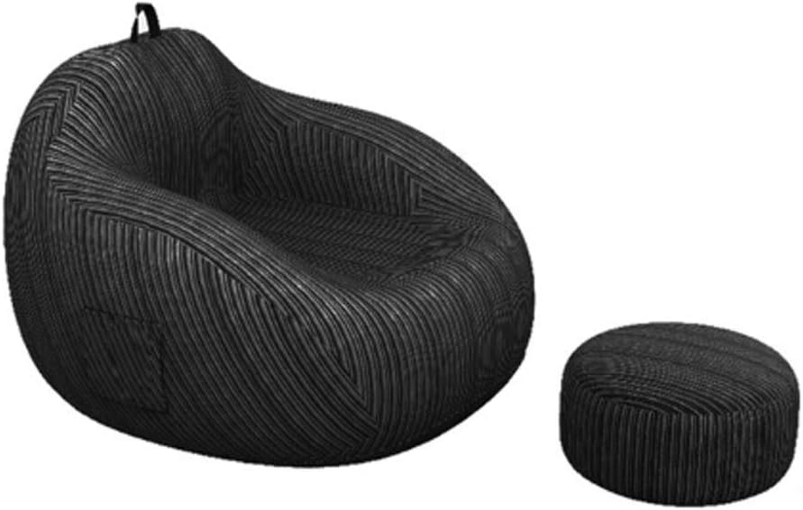 Large Lazy Sofa Cover Chair, Without Padding, Linen Recliner Seat, Bean Bag Cushion, Canopy Sofa, Living Room(D)