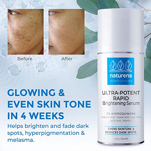 Naturena 2 Hydroquinone Clinically Proven Dark Spot Corrector Remover Face Serum Skin