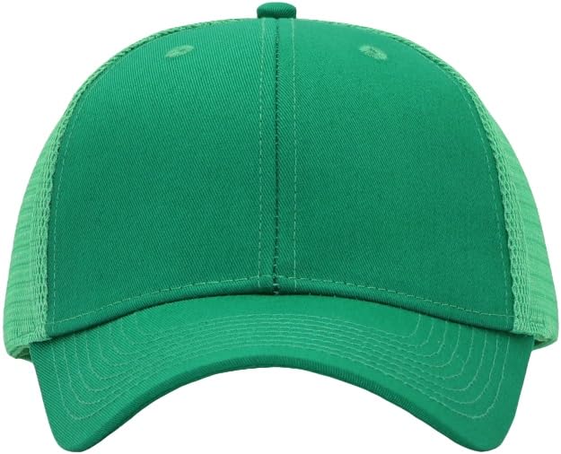Image of Mens Mesh Snapback Hat Fits One Size & XXL | Structured Adjustable Trucker Hats | Sturdy Outdoor Blank Baseball Cap
