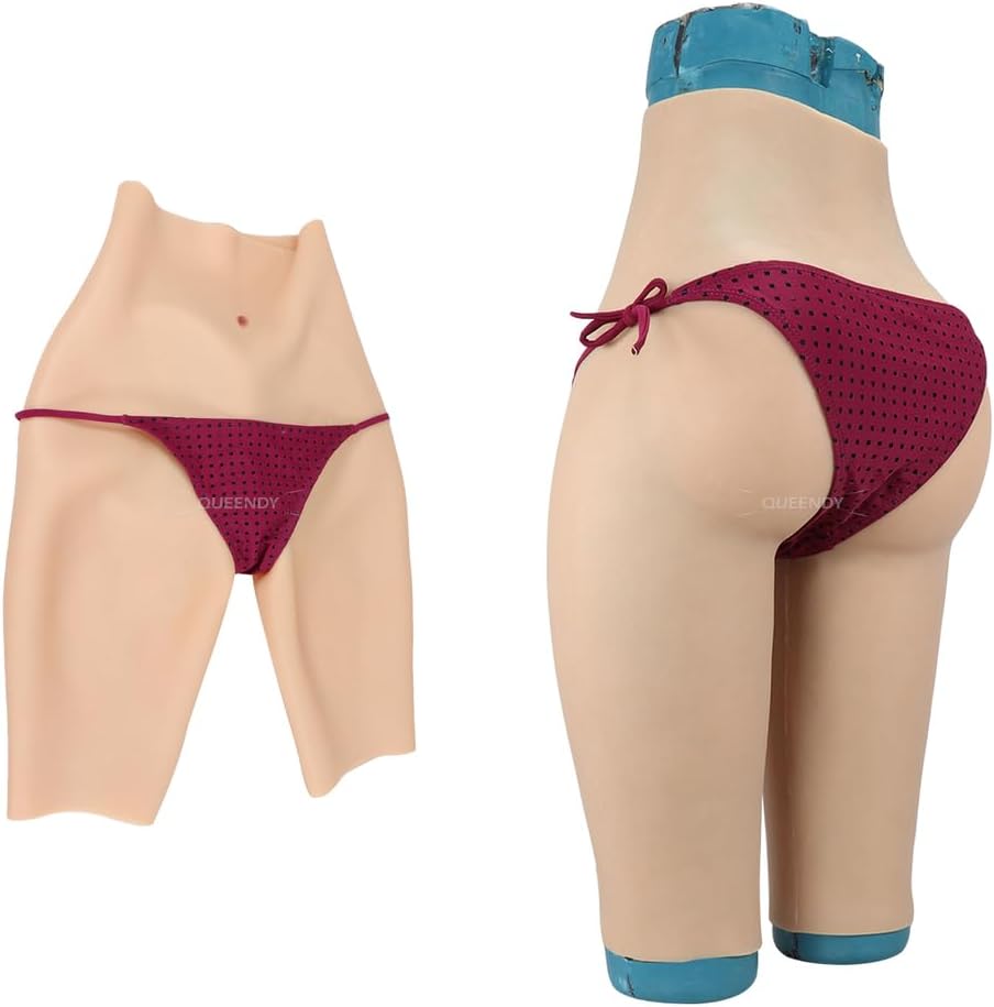 Silicone Pants Male to Female Boxer Briefs Cross Dress Buttock Shaper Hips Enhancer False Pussy Shorts for Transwomen,Color 3,Upgrade