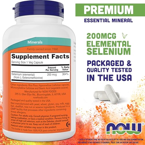 NOW Foods Selenium L-Selenomethionine Capsules