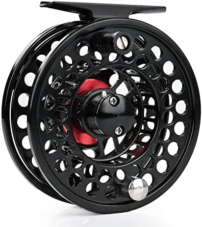 ANATONO Fly Reel Large Arbor with CNC-machined Aluminum Alloy Body 3/4, 5/6, 7/8, 9/10 Weights (Black, 5/6 wt)