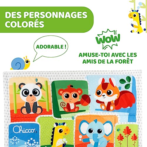 Chicco Tapis de la forêt Tapis de Jeu pour Enfants avec Animaux de la Forêt Tapis Extra Large 135 x 90 cm Doux et Coloré Jouet pour Enfants 0+ Mois Version 2021 - vue 7